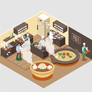アツアツの料理を提供するレストランのイメージ画像
