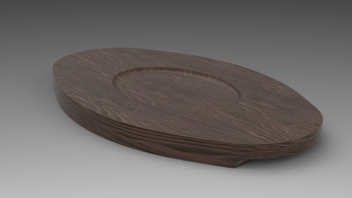 3Dで設計した木台の画像